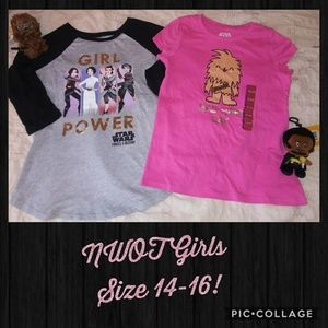 Bundle of 2 NWOT Star Wars Shirts -- Size 14-16 XL